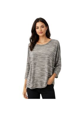 Olive & Oak XL Gray White Marled Knit Dolman Top